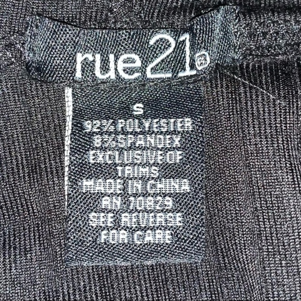 Rue 21 sz XS black short sleeve hoodie mini dress - Picture 11 of 11